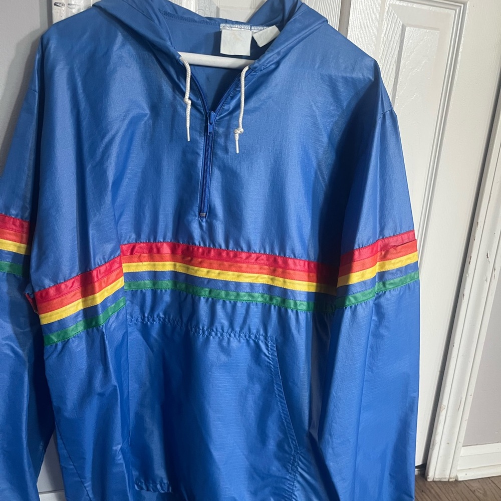 Men’s Large Rainbow Pride Vintage Pullover Windbreaker